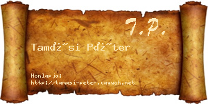 Tamási Péter névjegykártya