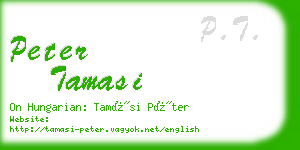 peter tamasi business card